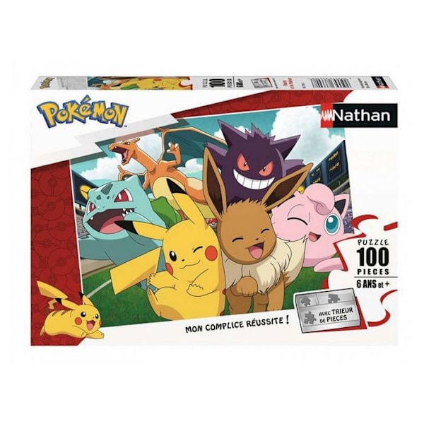 Pussel 100 bitar: Pikachu och Pokémon Flerfärgad