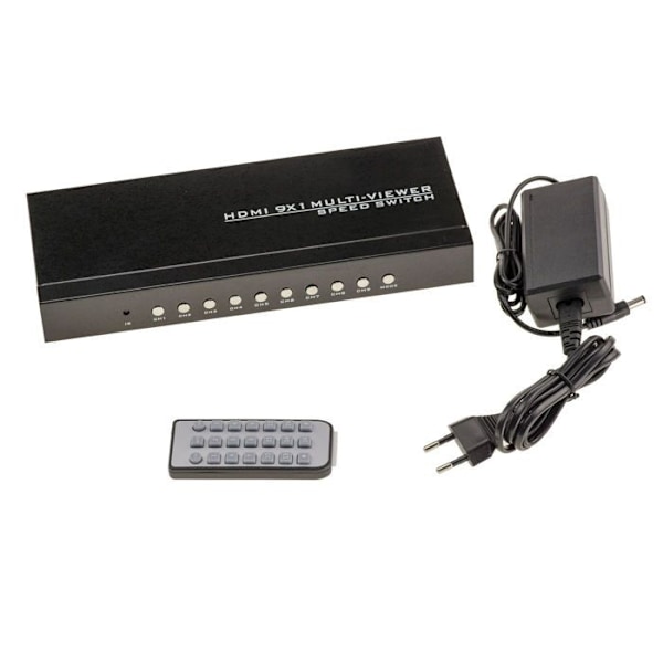 9x1 HDMI MULTIVIEWER Switch. Flera PIP-skärmar från 1 till 9 Källor i mosaik från 1 till 9 bilder Stöder HDMI1.4 HDCP1.4 30Hz och 60H