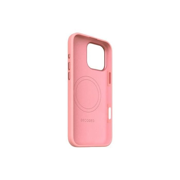 Coque - DECODED - iPhone 16 Pro Max - Antimikrobiell silikon - Kompatibel med MagSafe - Rosa Rosa