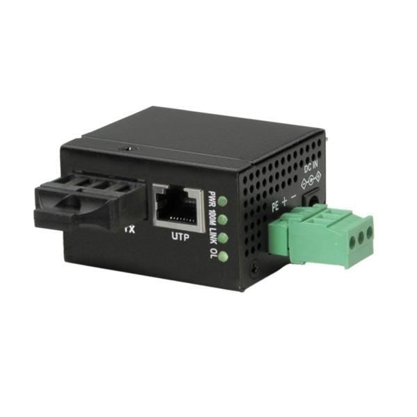 ROLINE Mini industriell omvandlare, 10/100T-100SC 21.13.1147 - Fast Ethernet, svart