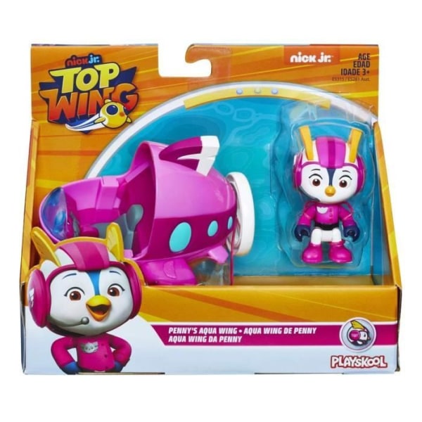 Top Wing - Penny Figure och hennes Aqua Wing Vehicle - 7,5 cm actionfigur - Barnleksak