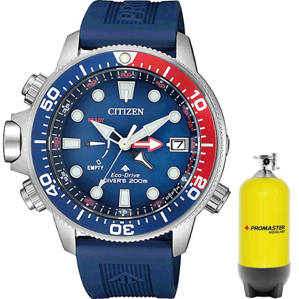 Klocka - Citizen - BN2038-01L - Analog - Rostfritt stål - Blå silikon Silver, Blå