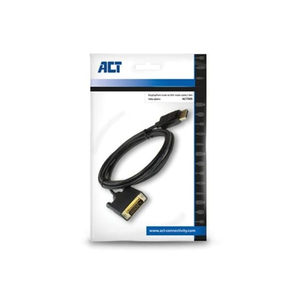 ACT DisplayPort till DVI-adapterkabel - 1.8 m