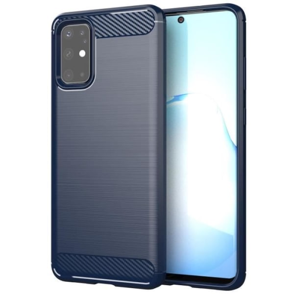 Fodral till Samsung Galaxy S20 i BRUSHED BLUE Cadorabo Cover Protection i silikon TPU flexibelt rostfritt stål kol