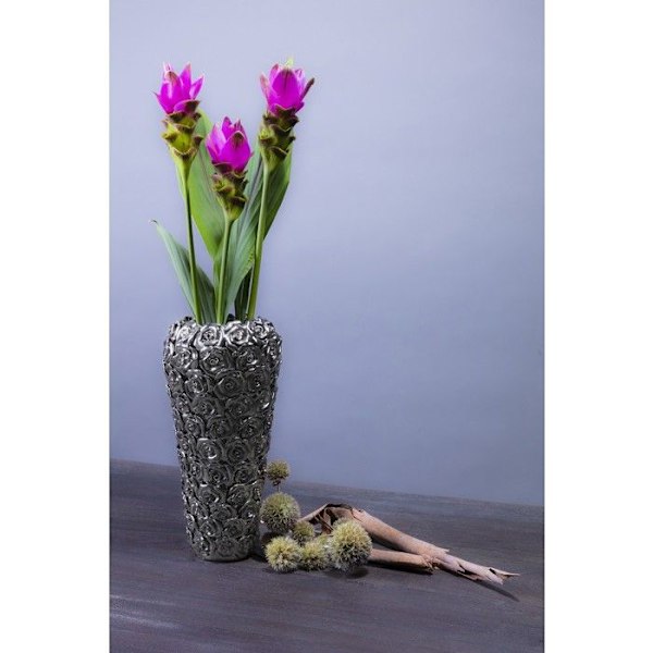 Dekorativ vas - Kare Design - Multi Chrome - Keramik - 37 cm - Rosa Rosa