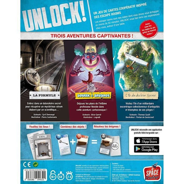 Asmodeus - Space Cowboys - Lås upp! : Escape Adventures - Unbox Now - Brädspel - Från 10 år - 2 till 6 spelare - 60 min Flerfärgad