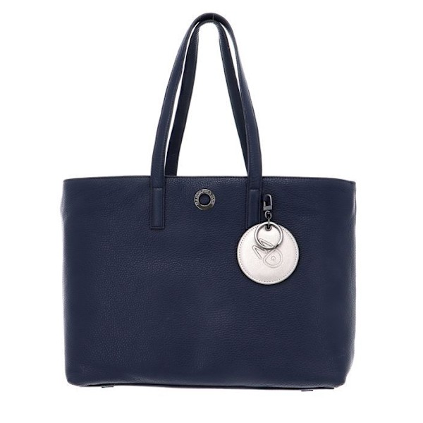 Sachs shopper - MANDARINA DUCK - Mellow Leather Shopper - Kalvskinn - Blå - 37x28x10 cm blå