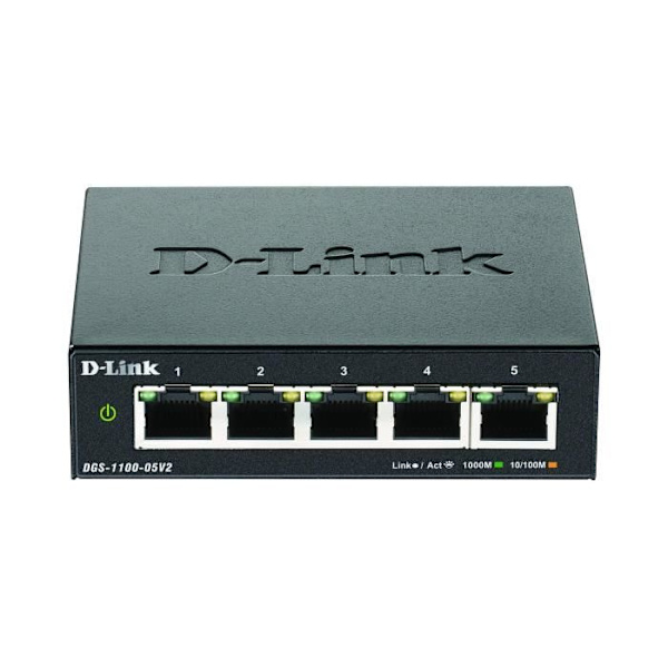 D-LINK DGS 1100-05V2 - Switch - intelligent - 5 x 10/100/1000 - Desktop - AC 100/240 V