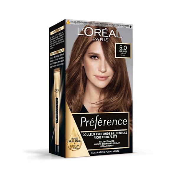 Färgning - L'Oréal - Preference Infinia 5.0 Brygge Ljusbrun - Ammoniakfri - Kräm - Damer Ljusbrun