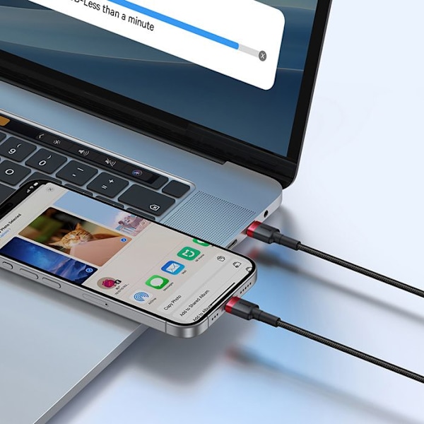 Cabel för laddning Baseus Cafule USB-C till USB-C 100W 1 m (2 stycken) Röd Svart + Grå Svart