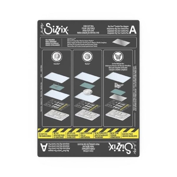 Tillbehör - SIZZIX - Adaptern för Big Shot Switch Plus - Kompatibel med Framelits - Polypropylenplast - Blandad