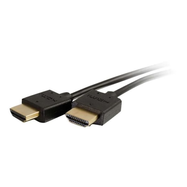 Ultraflexibel C2G HDMI-kabel med lågprofilkontakter - 30 cm - Svart