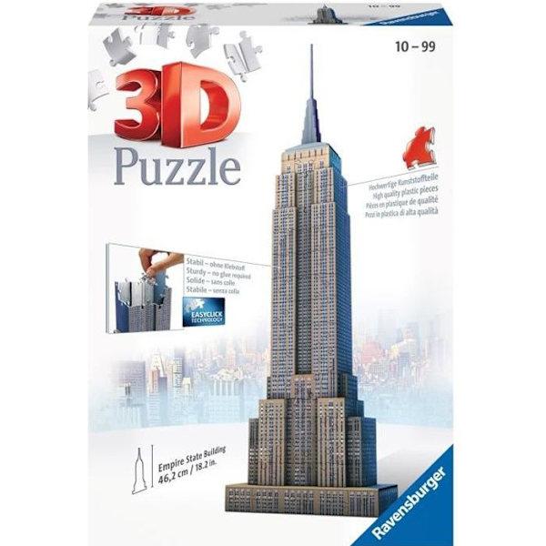 3D-pussel - RAVENSBURGER - Empire State Building - 216 bitar - Flerfärgad Flerfärgad