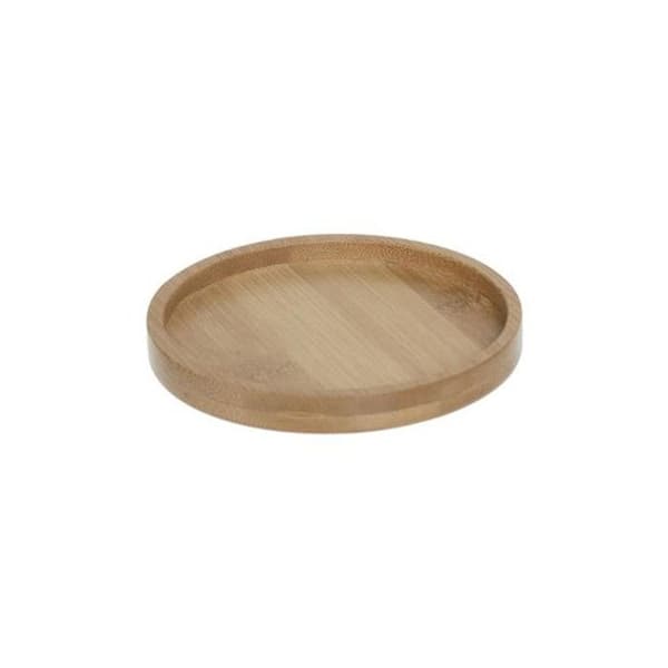 Set med 6 Glasunderlägg & Ställ "Bambu" 11cm Natur brun