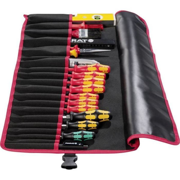 Verktygsfodral - Parat - BASIC Roll-Up Case - Svart - Mått 740x330x5 mm - Obeväpnad svart röd