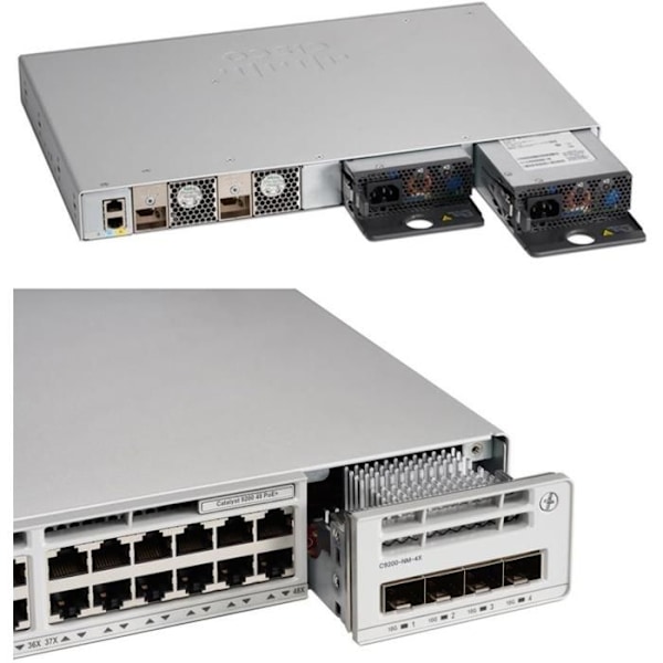 Administrerad switch - Cisco - Catalyst C9200CX-8UXG-2X-E - 8 portar - PoE - 32000 MAC-adresser