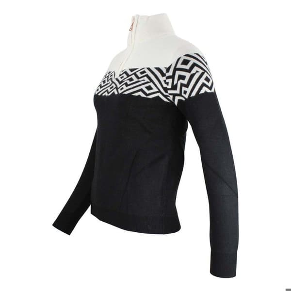 Pull col roulé 1/2 zip dam Peak Mountain - svart svart M