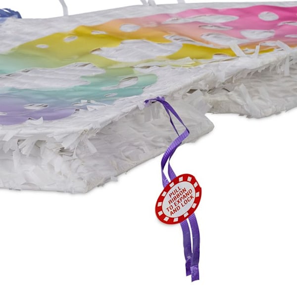 Relaxdays Pinata fjäril, att fylla, för ett födelsedagskalas, att hänga, barn, HxLxD: 48 x 58 x 10 cm, flerfärgad vit, lila, rosa