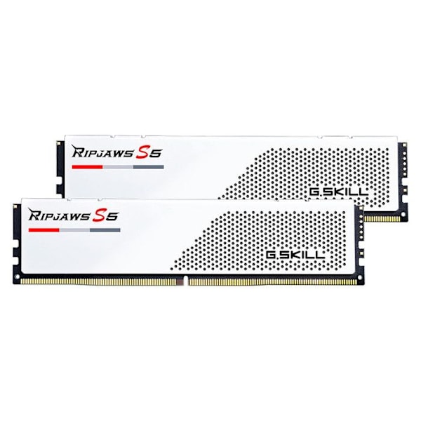 G.Skill RipJaws S5 Lågprofil 32 Go (2 x 16 Go) DDR5 6000 MHz CL28 - Vit - Kit Dual Channel 2 minnen av DDR5 PC5-48000 - F