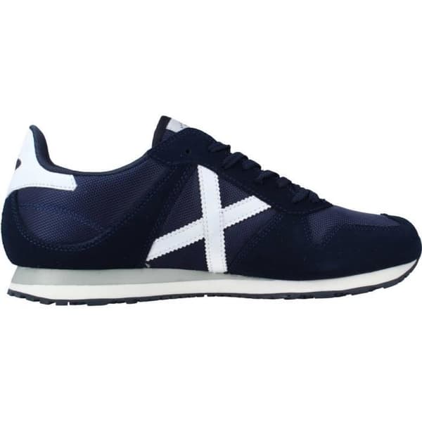 Sneaker herr - MUNICH - 107137 - Innersula. Gummi - Textilfoder - Delad exteriör Blå 41