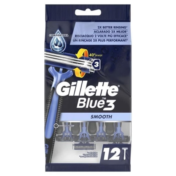 Gillette Blue 3 engångshyvel x12