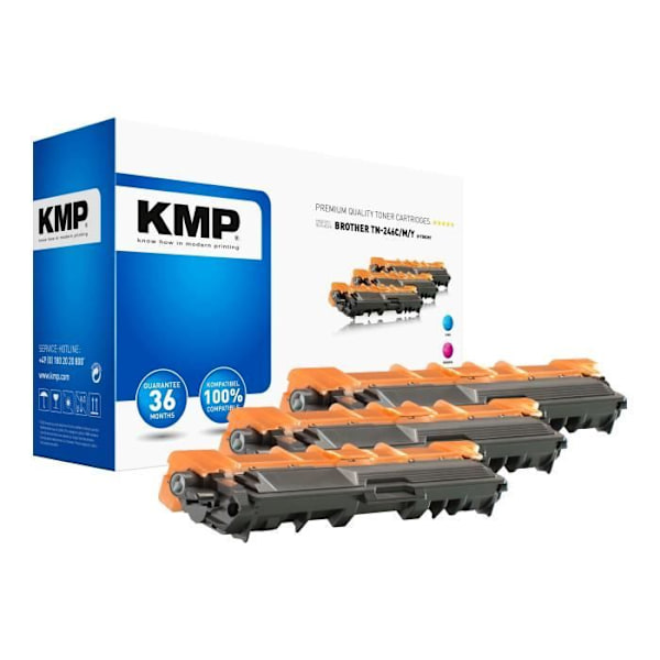 KMP MULTIPACK B-T58CMY Tonerkassett med hög kapacitet för Brother - gul, cyan, magenta