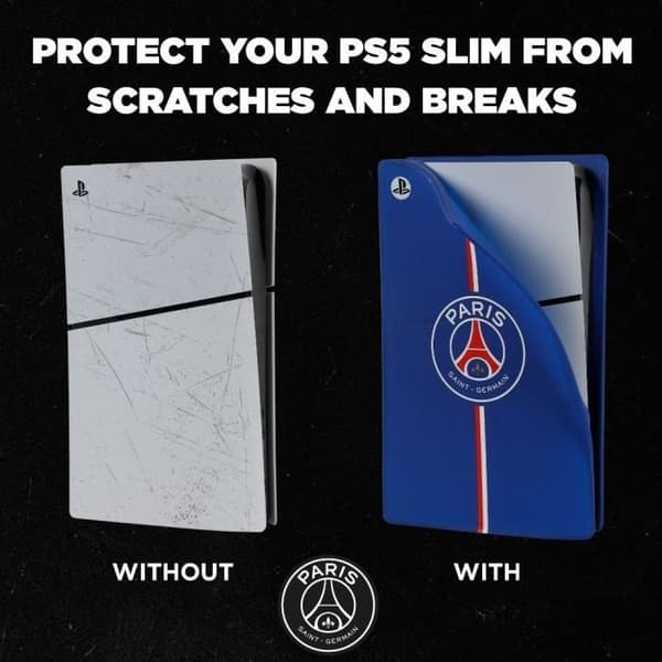 Skyddsfasad - KONIX - PSG - PS5 Slim - Silikon - Stötdämpande - Repfria - Blå Blå