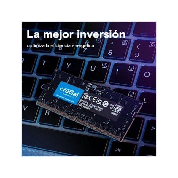 CRUCIAL 32GB DDR5 5600MHz (eller 5200MHz eller 4800MHz) RAM-minne för dator
