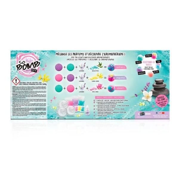 CANAL TOYS - So DIY - Kit för att skapa 3 brusande badbollar - Aromaterapi - So Bomb - Bath Bomb 3 Pack - BBD 039 Flerfärgad