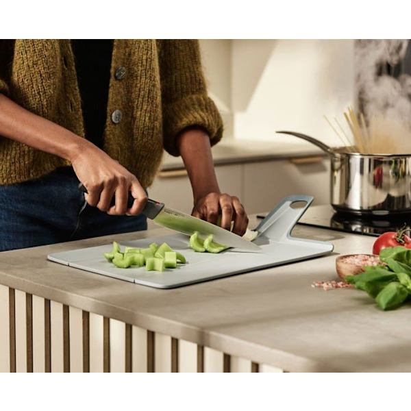 Joseph joseph skärbräda - 60203 - Chop2Pot Plus Vikbar skärbräda med greppvänligt handtag, Large, Black