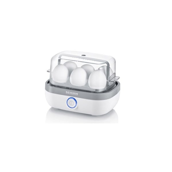 Äggkokare - Severin - EK 3164 - 6 ägg - 420 W - 100% fri från BPA - Transparent lock Vit grå