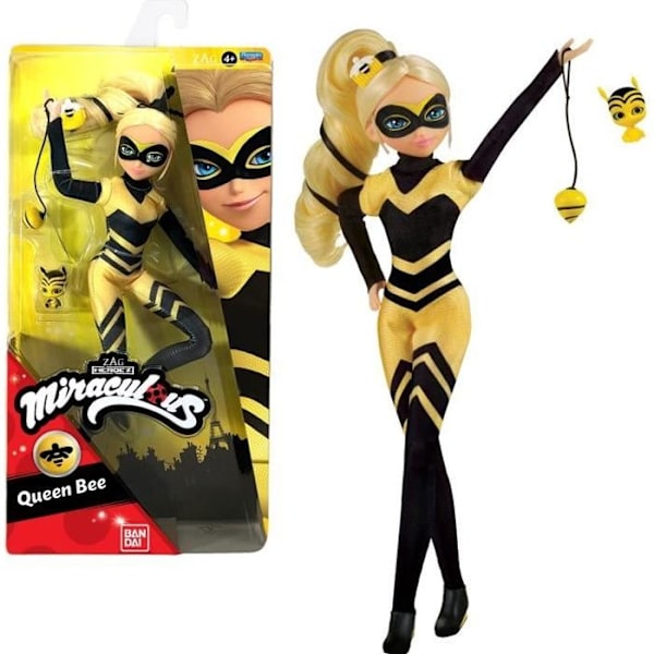 Miraculous Ladybug - 26 cm modedocka: Queen Bee - BANDAI Gul