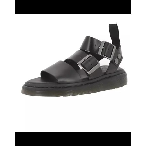 Damsandaler - DR MARTENS - Shore Gryphon Strap - Läder - Svart - Åtdragningsspänne Flerfärgad 40