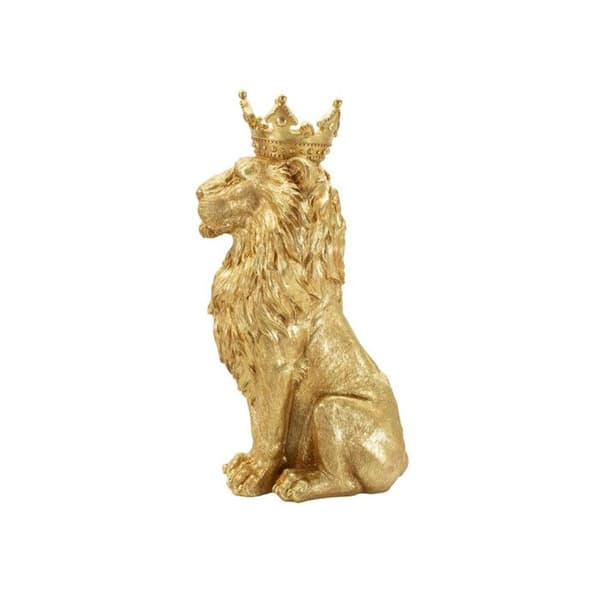 Staty Kung Lejon "Shant" 74cm Guld