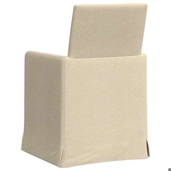 Vidaxl matstolar 2 st Creme 57 x 67 x 95 cm tyg