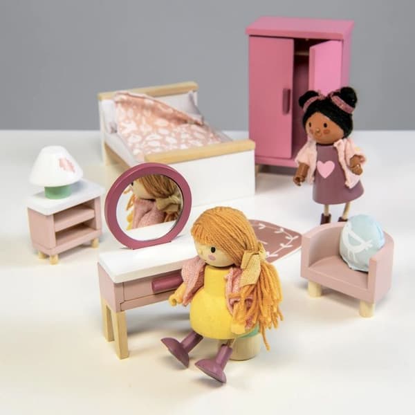 Tender Leaf Toys junior dockskåp 15 delar Rosa