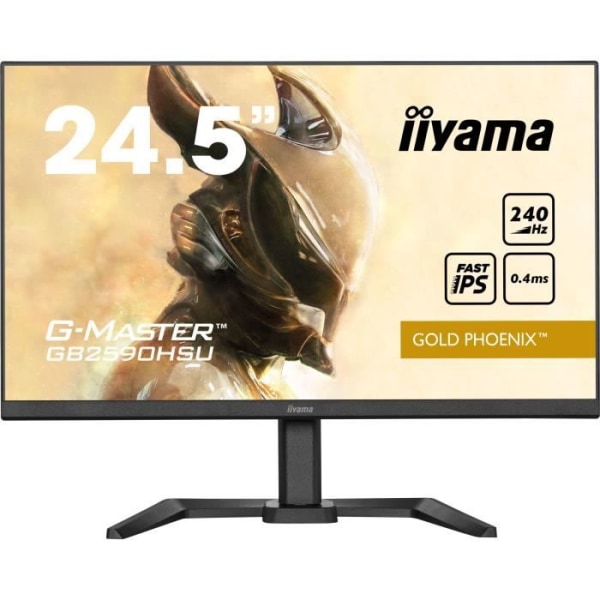 PC Gaming Monitor - IIYAMA - G-Master Gold Phoenix - GB2590HSU-B5 - 24,5" FHD - 0,4ms - 240Hz - HDMI / DisplayPort - FreeSync premium