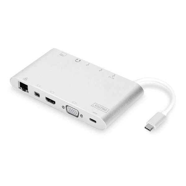 Digitus Universal (USB-C) GigE dockningsstation med integrerad kortläsare - DIGITUS