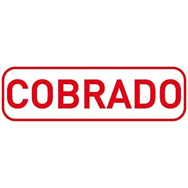 Automatisk stämpel - TRODAT - 4911 - Spansk text COBRADO - 37 x 14 mm - Svart stämpeldyna