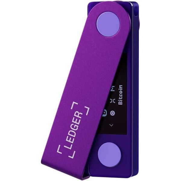 Plånbok Fysisk - Ledger - Nano X - Lila ametist - Bluetooth-kompatibel - Uppladdningsbart batteri Violett ametist, flera färger tillg
