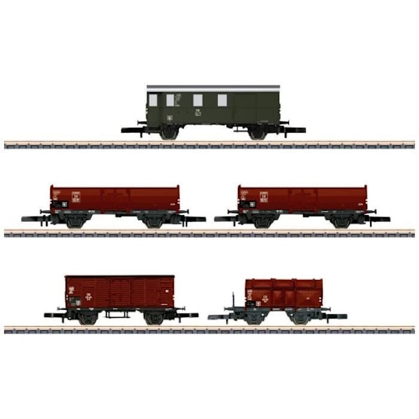 Parti om 5 DB godsvagnar - MÄRKLIN - Märklin 86070 - Pwgs 41, OMM 52, G 10, K 15 - Inredning Okänd
