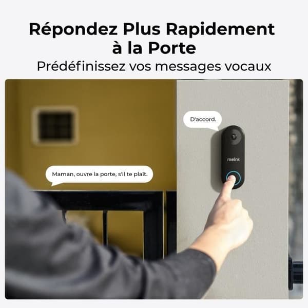 Intercom - REOLINK - D340W - Svart Svart