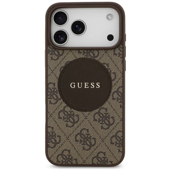 Coque Guess 4G Circle Classic Logo MagSafe för iPhone 17 Pro - Brun Brun