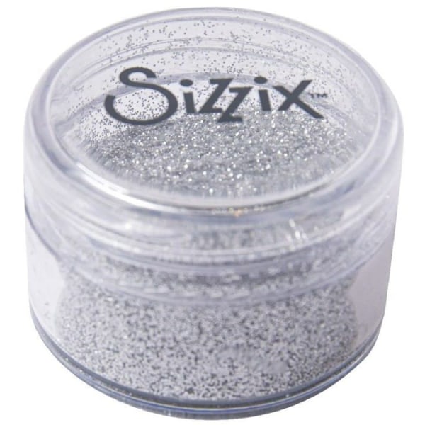 Sizzix Glitter - 665457 - Making Essential - Biologiskt nedbrytbart fint glitter, silver, 12g,