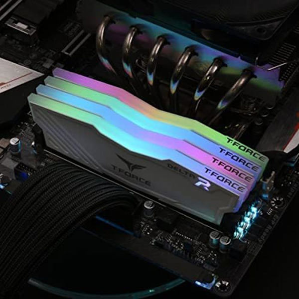 TEAMGROUP Team T-Force Delta RGB DDR4 spelminne, 2 x 8 GB, 3600 MHz, 288-stifts DIMM, vit