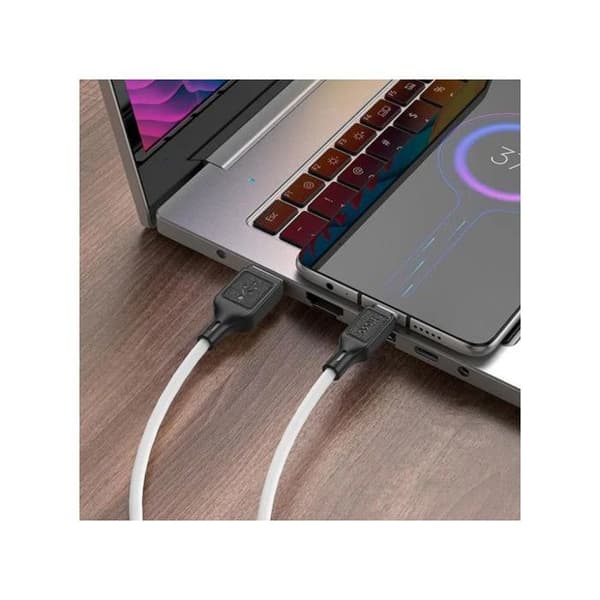 Laddkabel - HOCO - Micro-USB - 2.4A - Vit - Flexibel och hållbar Vit