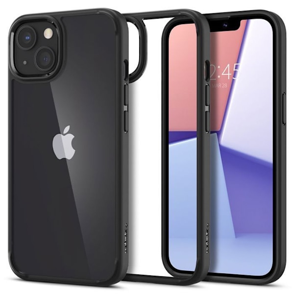 Coque för iPhone 13 - Spigen - Ultra Hybride - Silikon - Mjuk - Matt Svart Svart