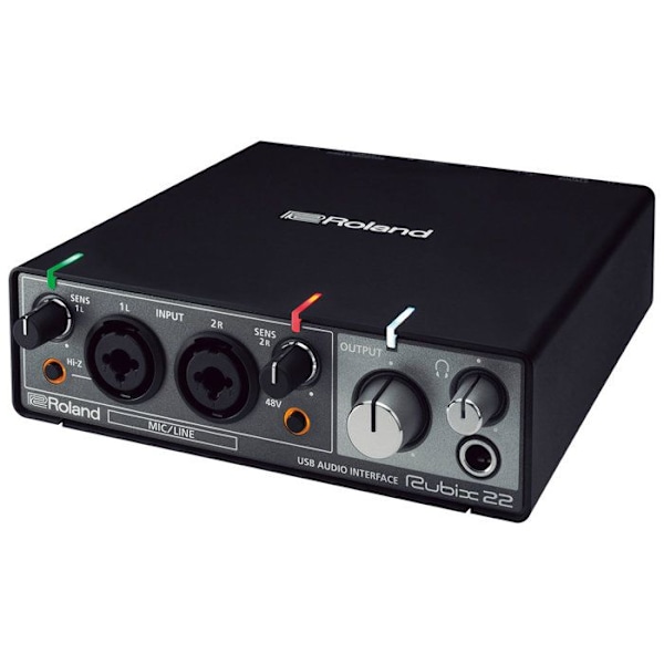 Ljudgränssnitt - ROLAND - Rubix22 - USB-driven - 2 ingångar - 2 utgångar