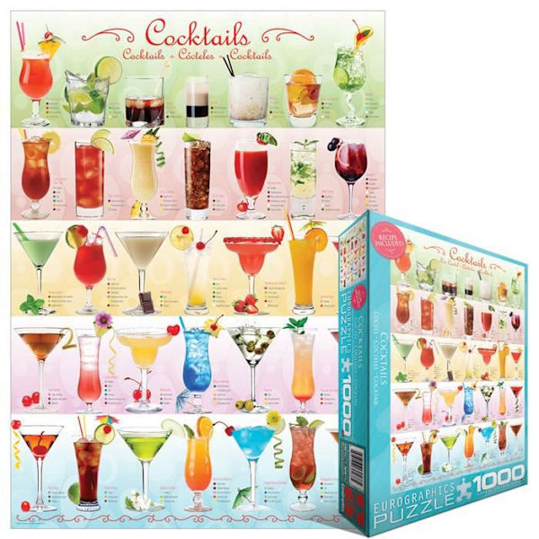 Eurographics 1000 bitars pussel - Cocktails - Drycker - Vuxen - 12 år och äldre Drycker