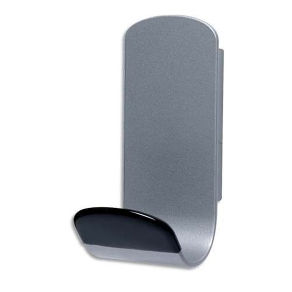 Magnetisk klädkrok - Unilux - 100340734 - Halkfri - Svart och metallisk grå - 6,8 x 14,8 x 7,6 cm Svart och metallisk grå